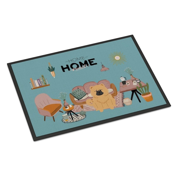 Carolines Treasures 24 x 36 in. Cream Chow Chow Sweet Home Indoor or Outdoor Mat CK7989JMAT - main